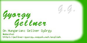gyorgy gellner business card